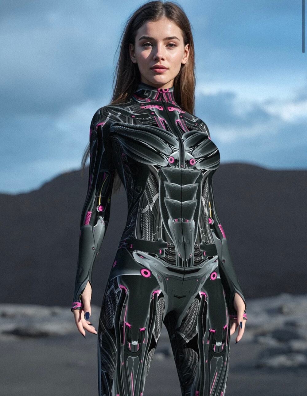 Candy Catz Doom Droid Costume Bodycon One Piece Large